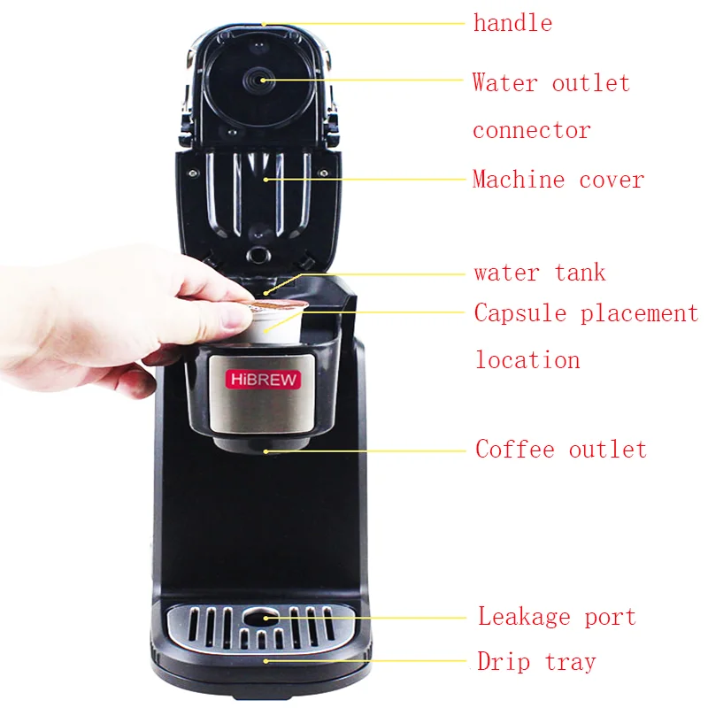 220V Capsule Coffee Machine Multifunctional Powder Tea Espresso Cafetera Three-In-One Portable Coffee Maker Capsule AC-507K Hot