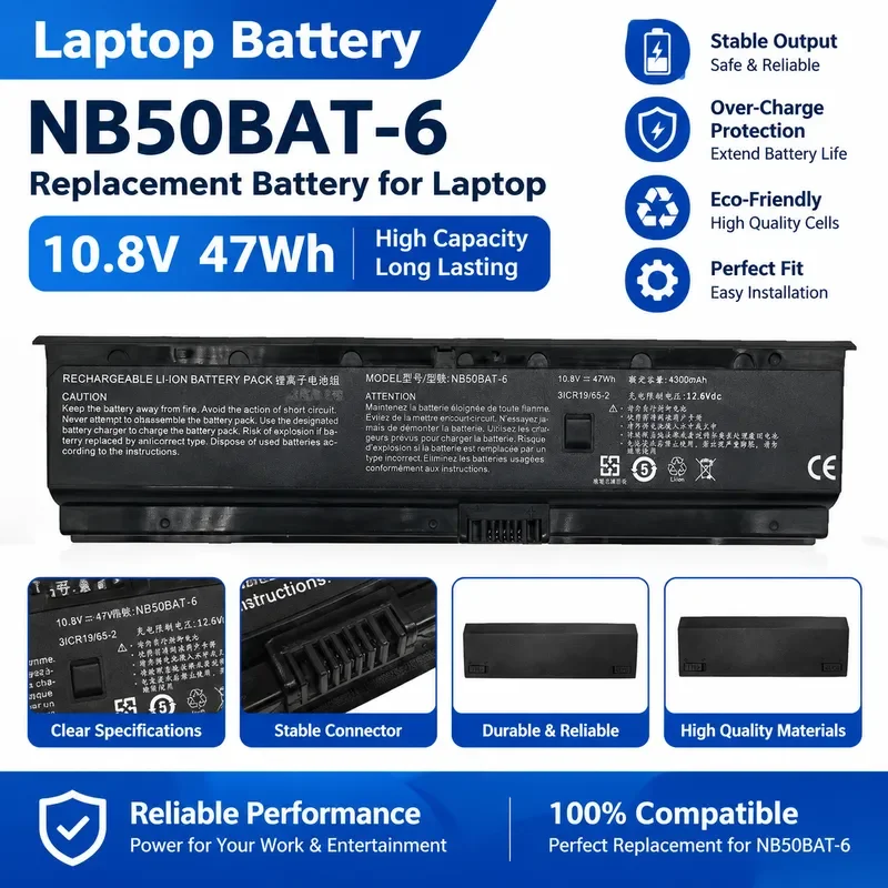 NB50BAT-6 battery For Ares ZX6-CT5A2 CT5H2 CNB5S02 Destroyer DD2/3