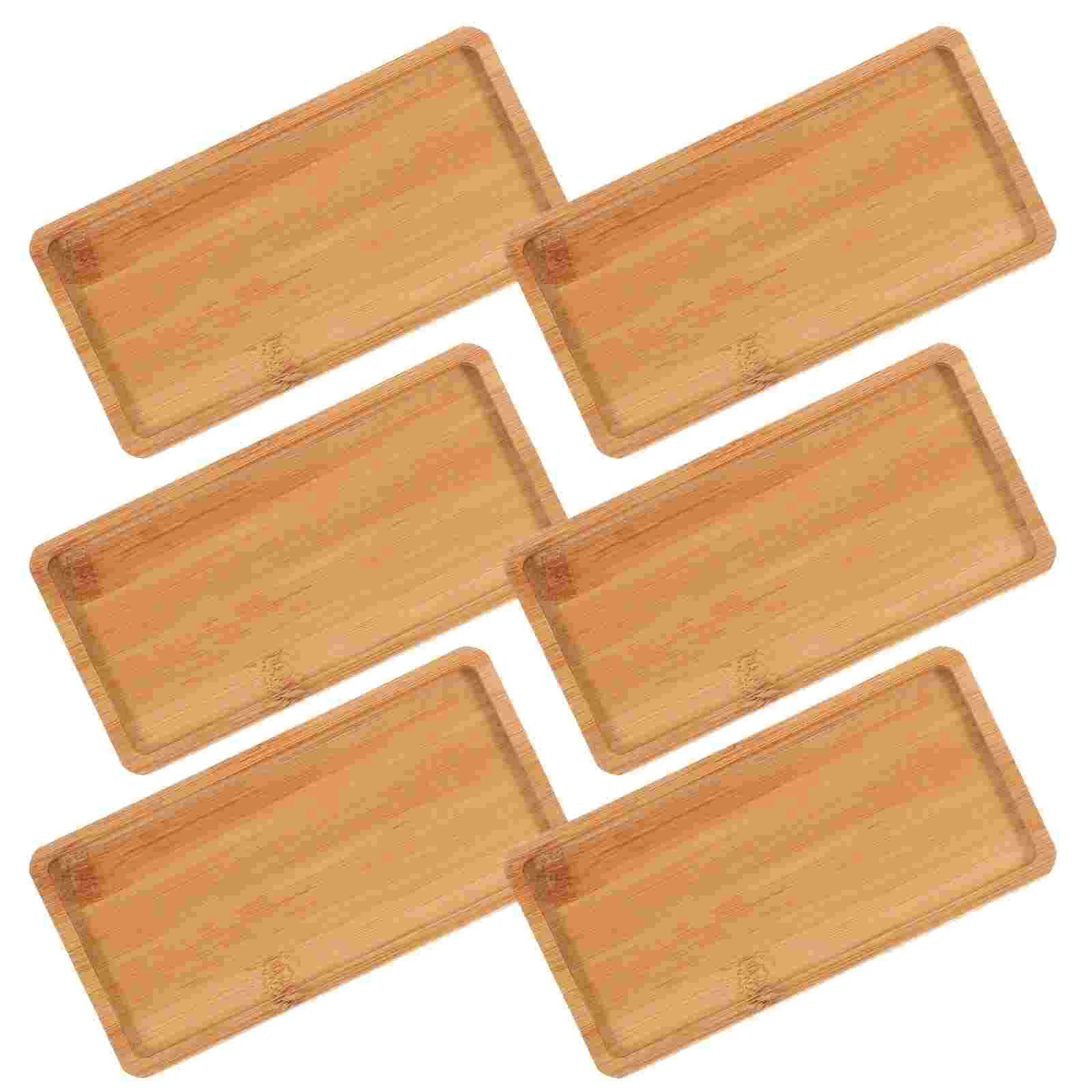 6 Pcs Wooden Pallet Trays Serving Kitchen Counter Charcuterie Boards Coffee Bar Small for Food Table Coasters