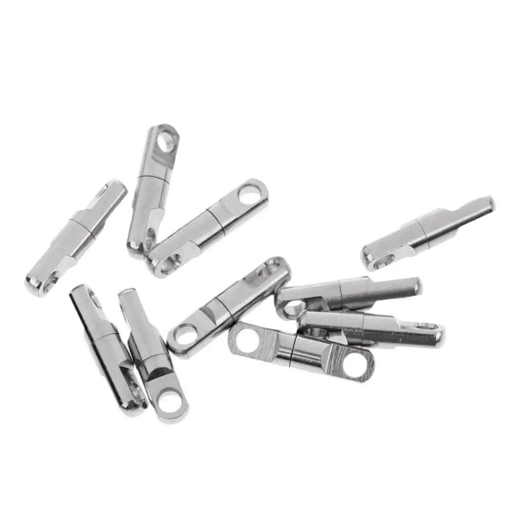 10 Pieces Heavy Duty Swivel Ball Bearing Fishing Swivels Strong Line Connector Cylindrical Rotary Ring for Fishing Accessories