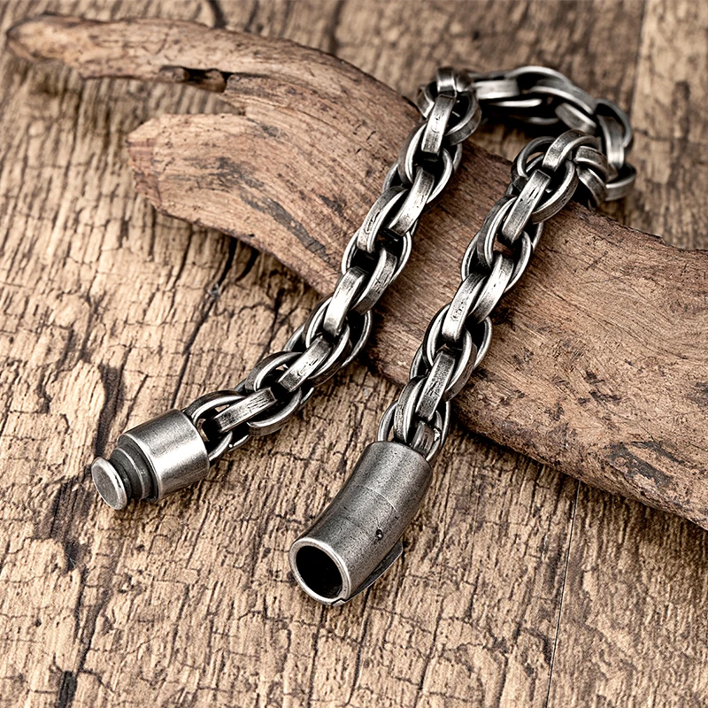 Heißer Edelstahl Trendy Armband männer Hand Twisted Fried Dough Twists Kette Männliche hand Zubehör Personalisierte Armreif Geschenke