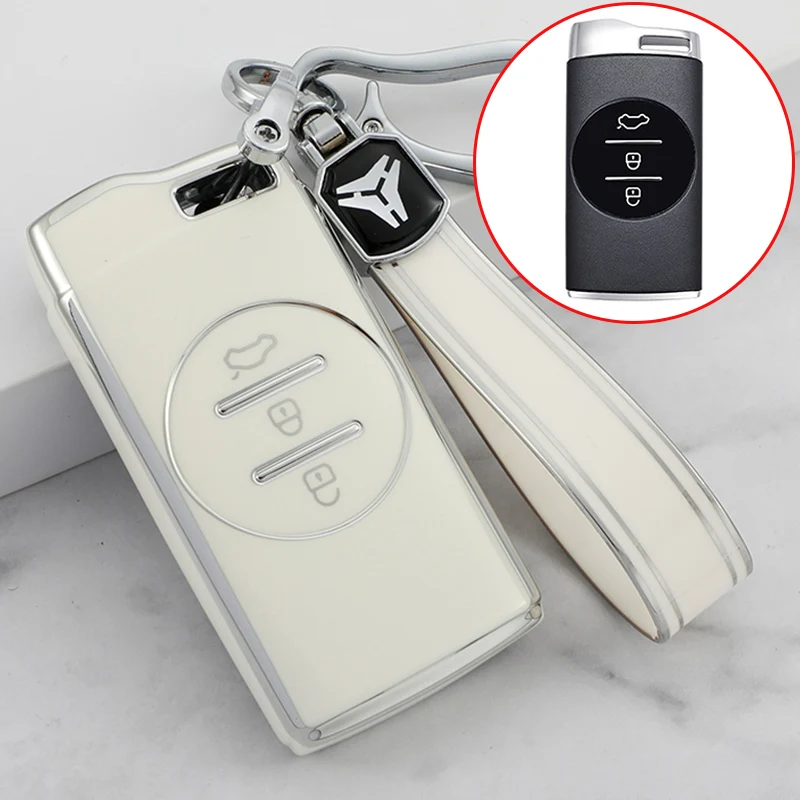 TPU Car Remote Key Case Cover for Chery Tiggo 7 Pro 8 Pro Exeed Tiggo 2 3x Arrizo 5 Pro Gx 5x EQ7 Tiggo 4 Shell Fob Accessories