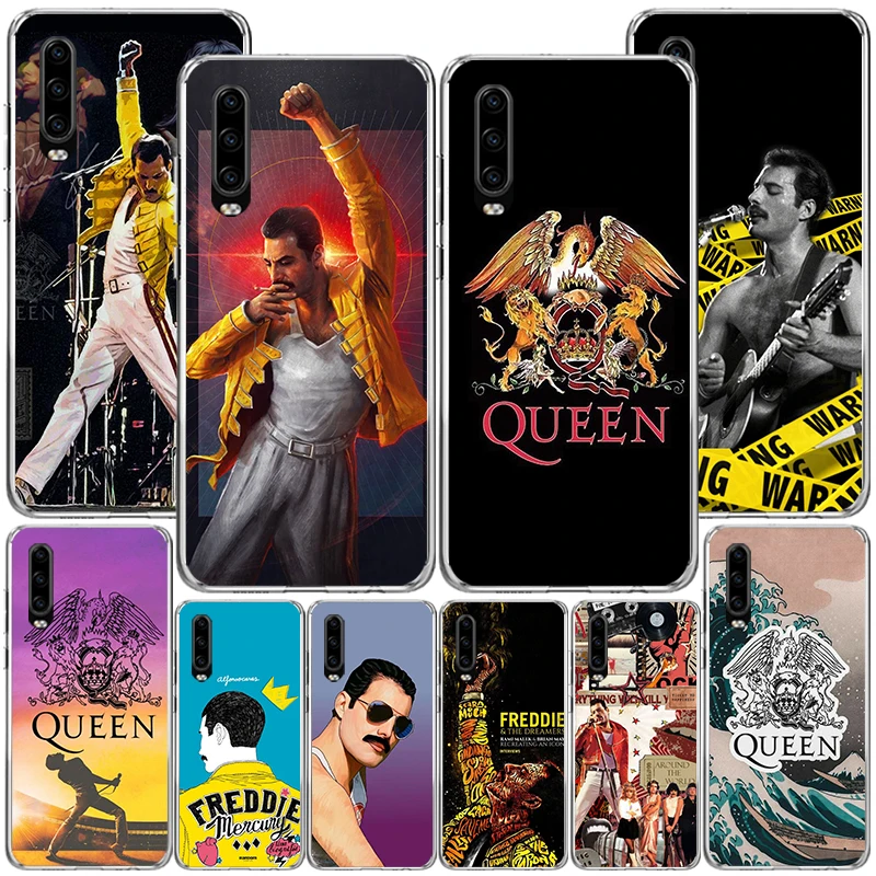 Rock Funky Freddie Mercury Queen Phone Case For Huawei P40 P30 P20 P10 Lite Mate 20 10 Pro P Smart Z Y5 Y6 Y7 Y9 Personalized Pr