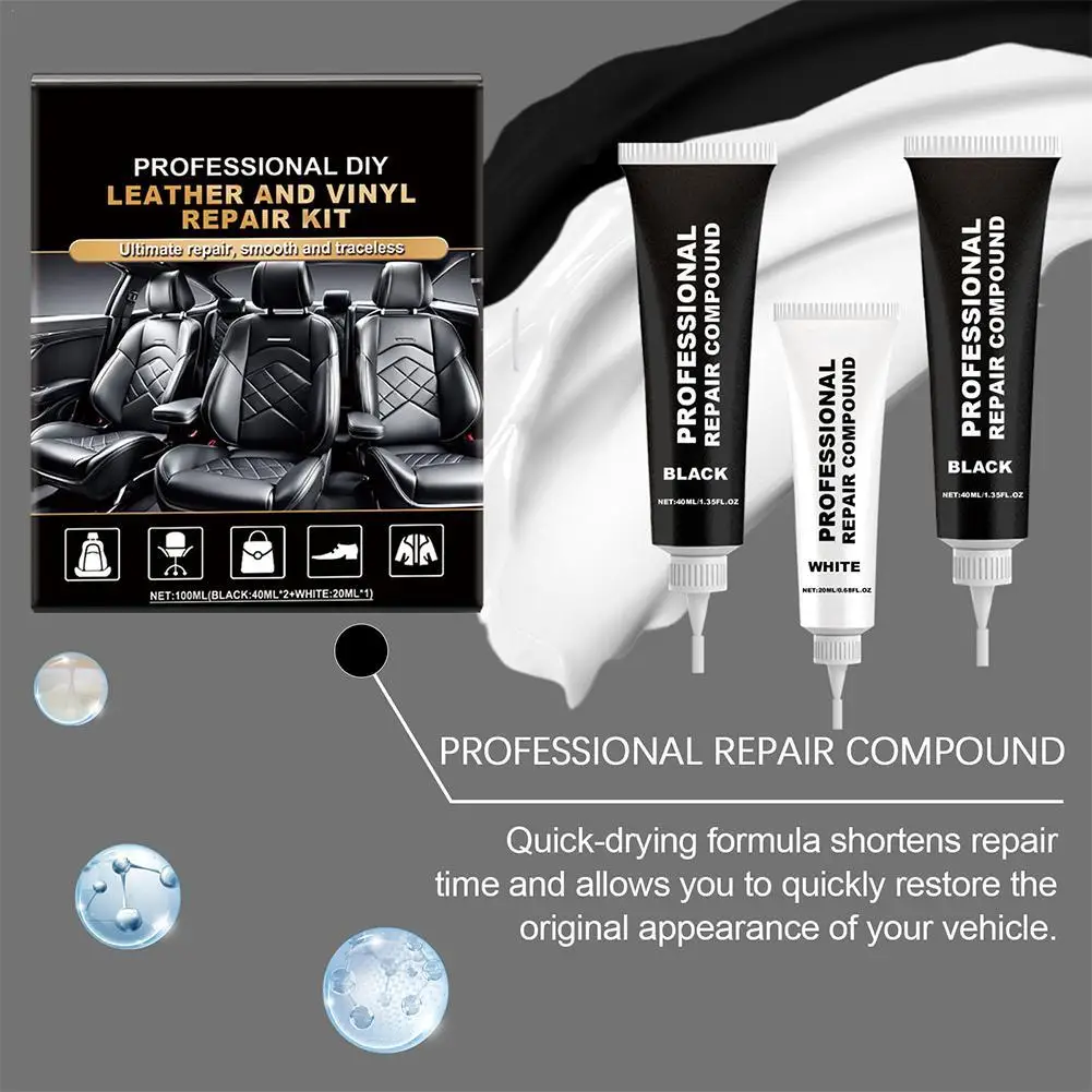 

Car Leather Seat Repair Kit Car Home Leather Complementary Repair Refurbishing Paint Auto Seat Sofa Scratch Cracks Restoration