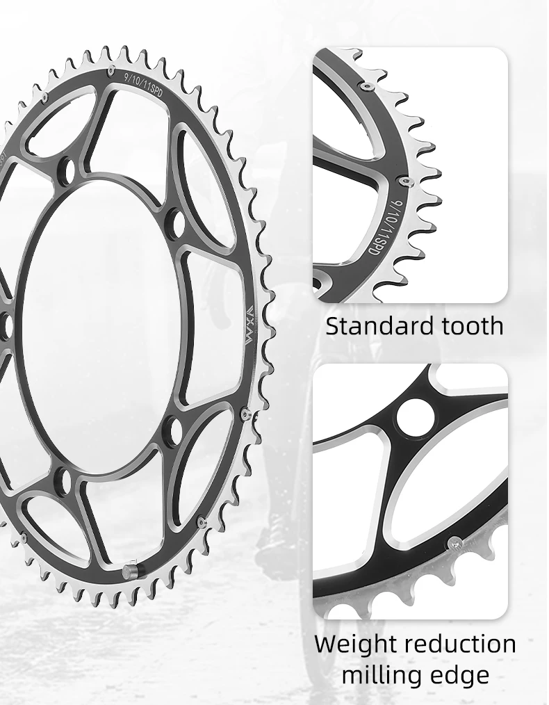 VXM Bicycle Double Chainring 130BCD 39T 53T 42T 55T 46T 56T Road Bike Crankset Riding Disc Aluminum Chainwheel Folding Bike Disc