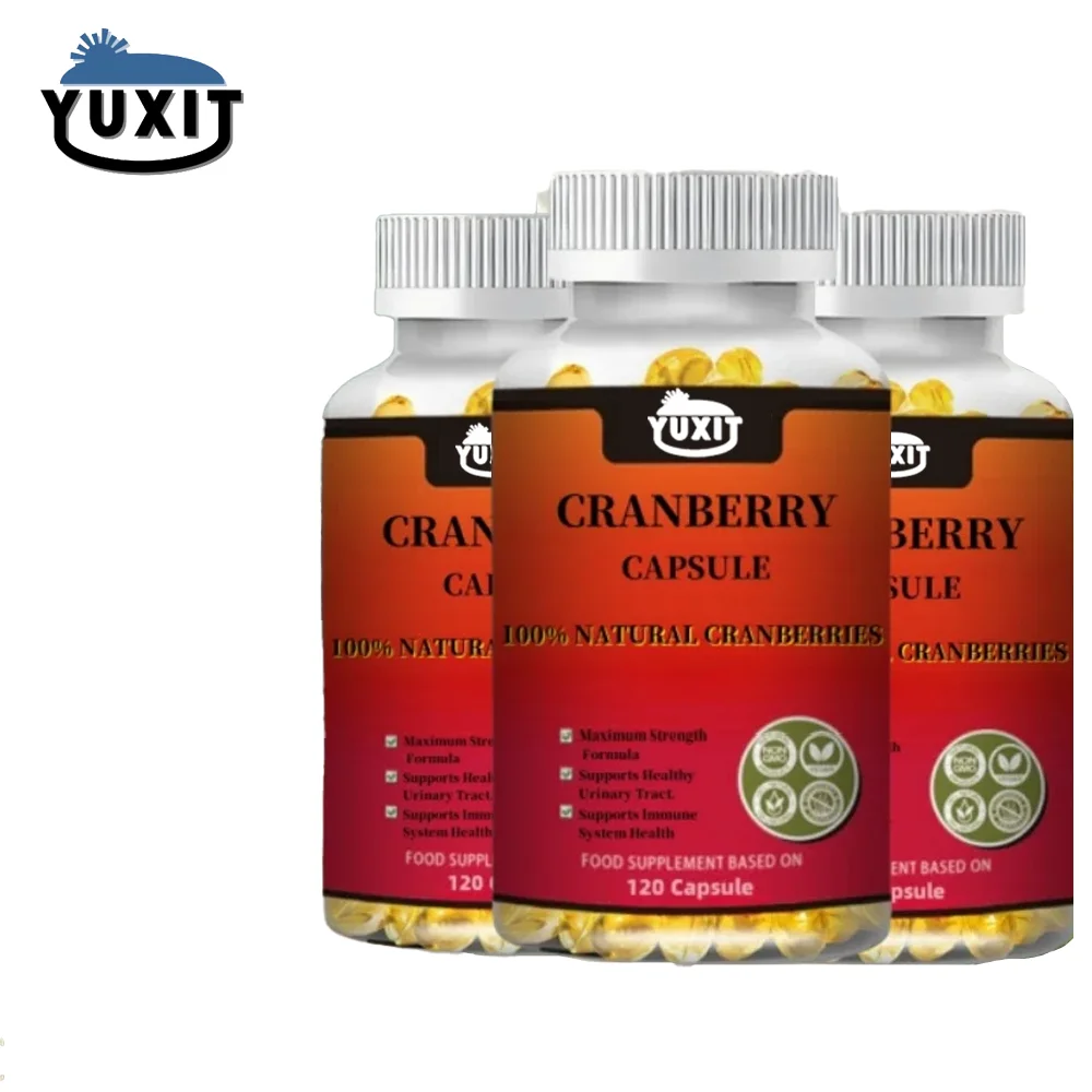 

YUXIT Cranberry Juice Extract - Most Effective Cranberry Pills for Women, Cranberry Supplement - 60/120 Capsules