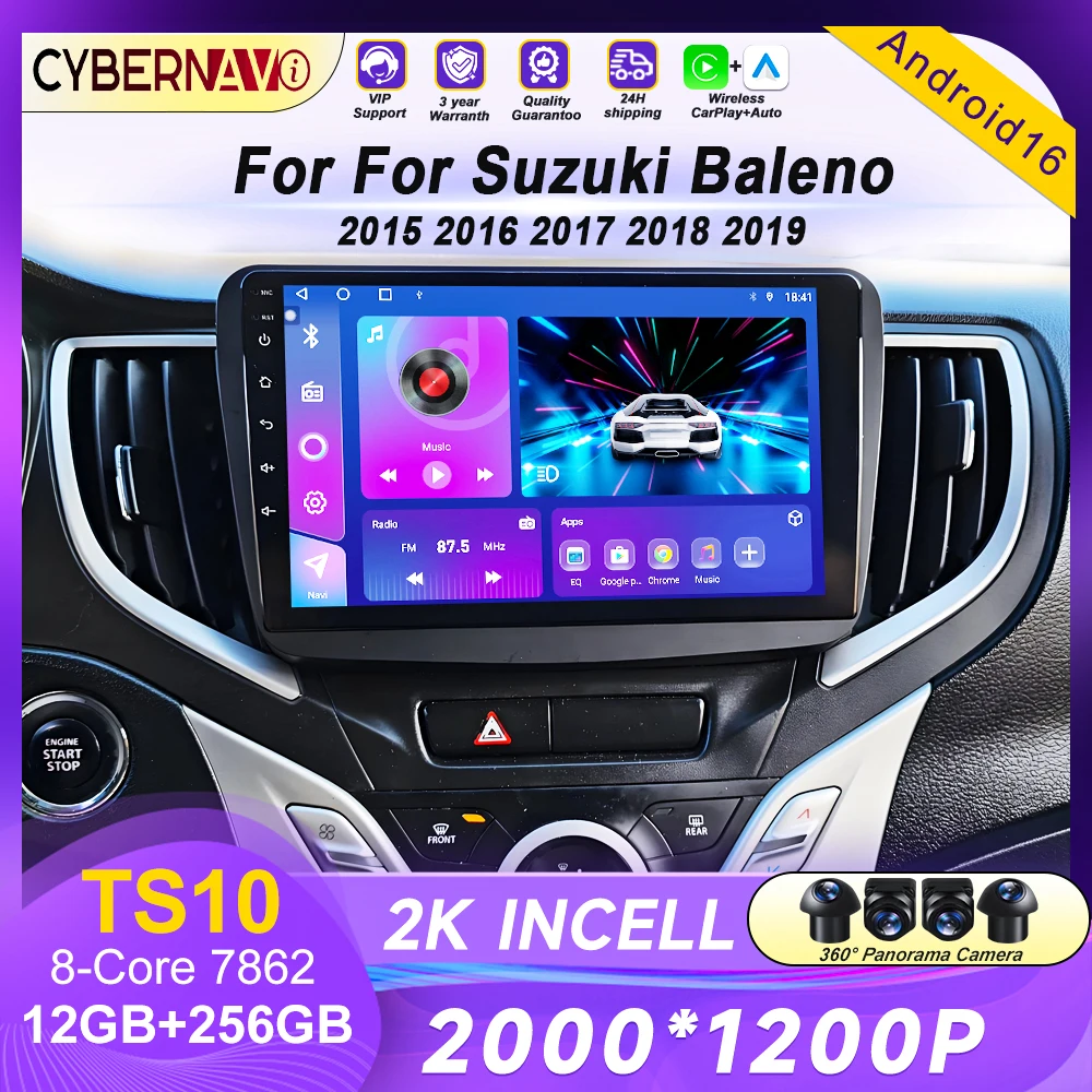 Android 16 For Suzuki Baleno 2015 2016 2017 2018 2019 Car Radio Video Multimedia Player Navigation GPS Stereo Screen Autoradio
