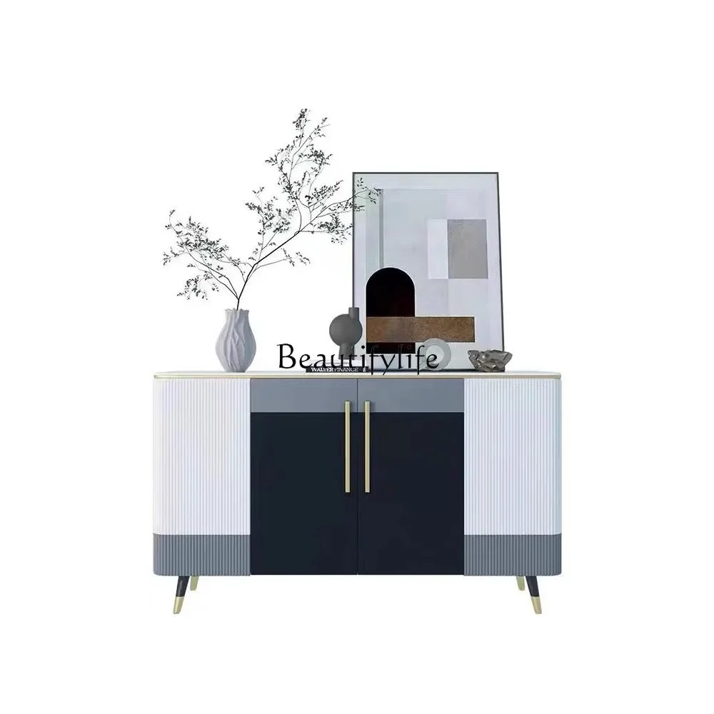 

FG10Modern simple home shoe cabinet living room decoration paint rock slab surface American storage cabinet