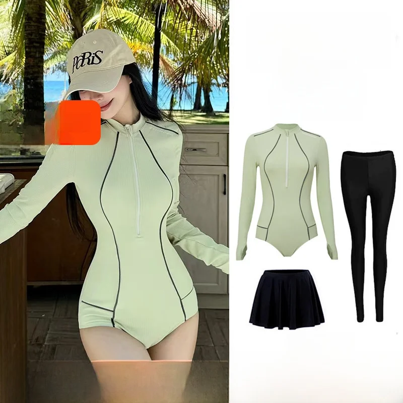 women's-wetsuit-surfing-suit-long-sleeve-long-pants-underwater-swimming-costume-jellyfish-design-beach-vacation-one-piece-suit