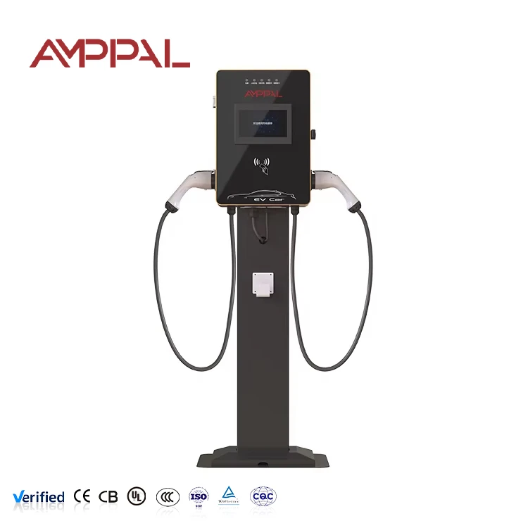 

AMPPAL 22KW New Energy Mode3 Level2 CE IP55 Smart OCPP Charger Electric Commercial Car Charging Station for Electric Car