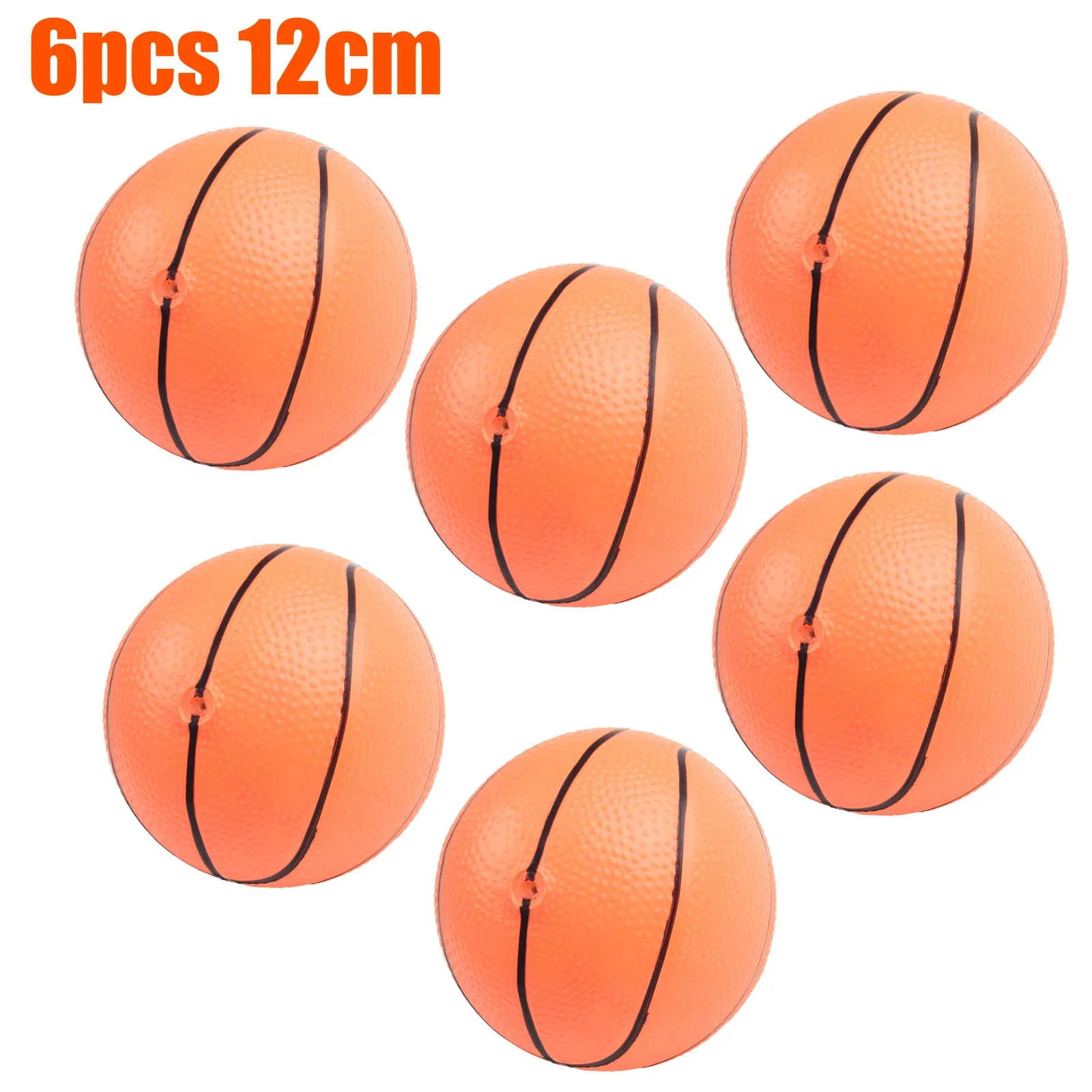 6pcs 12cm Children Inflatable Small Basketball Toy Small Patting Ball Toy Mini Children Inflatable Basketballs Parent-child Game