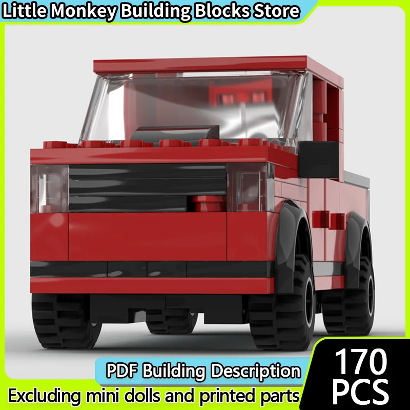 

Модель городской автомобиль MOC, строительные кирпичи Raptor R, пикап, модульная технология, детские праздничные подарки, сборка игрушек, костюм