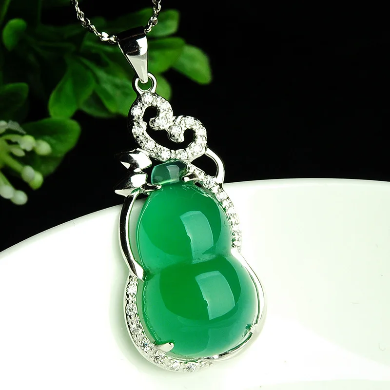 collier-en-argent-925-incruste-de-calcedoine-verte-pendentif-gourde-bijou-en-jade-pour-femme