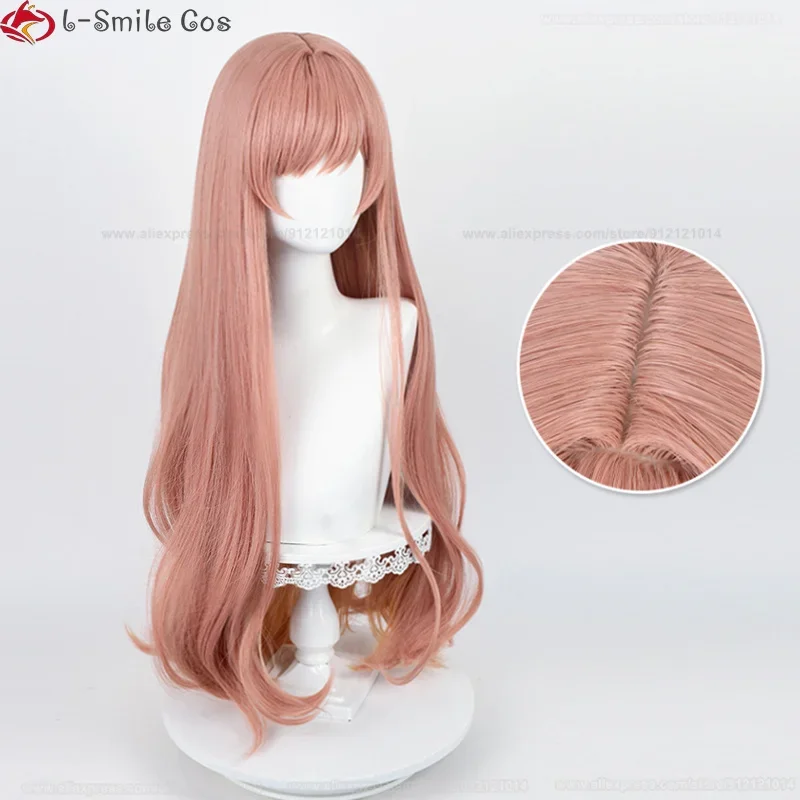 Peruca Rapi Cosplay, Cabelo Rosa Laranja e Castanho, Perucas Anime Resistentes ao Calor, 85cm