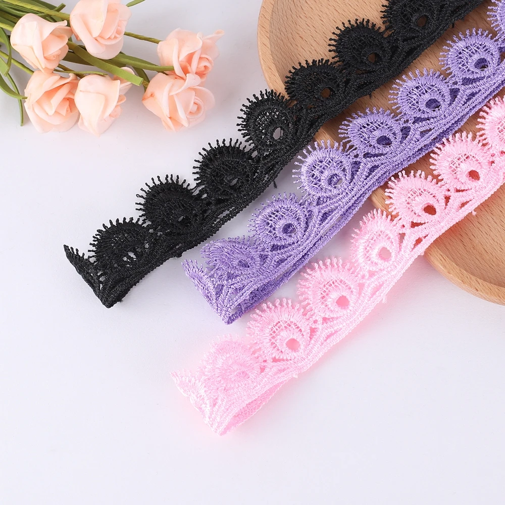 2/5/10 Yards 30mm Handcrafted Cutout Design Lace Garment Decorative Sewing DIY Hat Bag Dress Accessories Underwear Clothing Lace