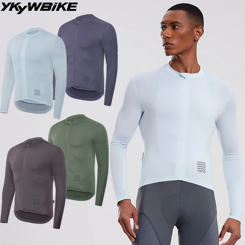 

YKYWBIKE 2025 Men's Cycling Jersey Long Sleeve Lightweight Pro Team Anti-sweat Breathable MTB Road Bike Jersey Bicycle Shirt