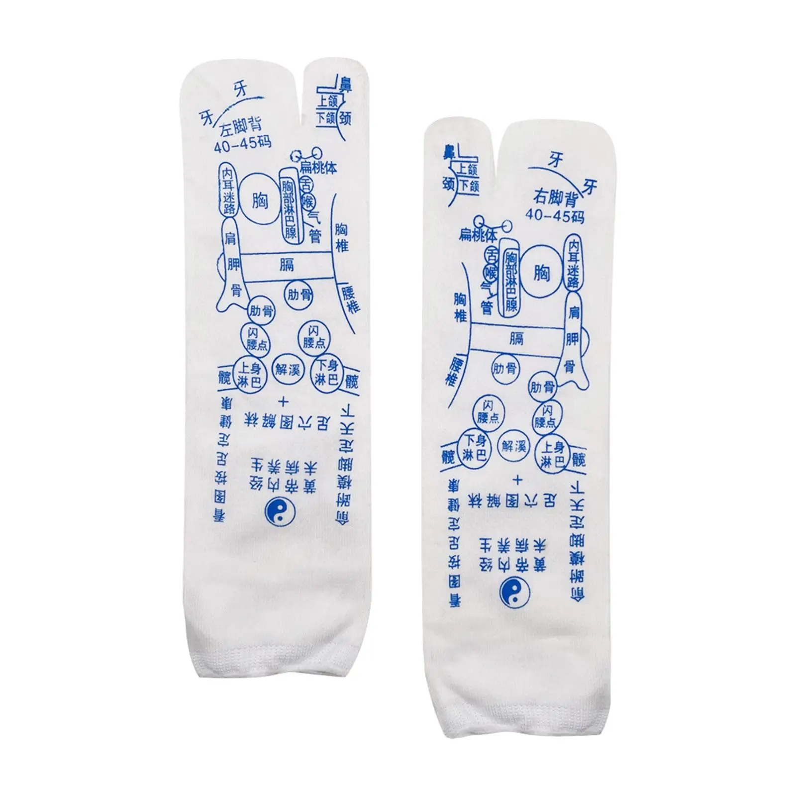 Reflexology Socks Reflection Area Soft Massage Auxiliary with Zones Marked Acupoint Socks for Relieve Tired Improves Circulation