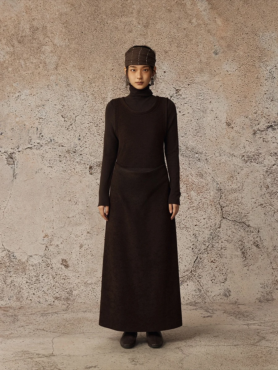 

Платье-кенгуру Alpa Lew в деревенском этническом стиле, из смесового хлопка, с круглым вырезом, повседневное, для женщин