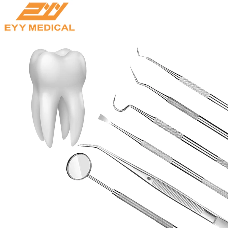 Outils de livres dentaires en acier inoxydable, soins bucco-dentaires, dissolvant de miroir Chev, tartre des dents, kit de livres cliniques pour