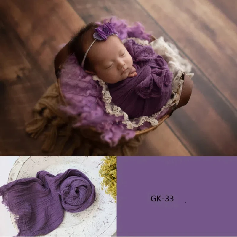 2024 Full Moon Newborn Photography Prop Postpartum Baby Baby Photography Clothing Bubble Gauze Wrapping Cloth Full Moon Baby