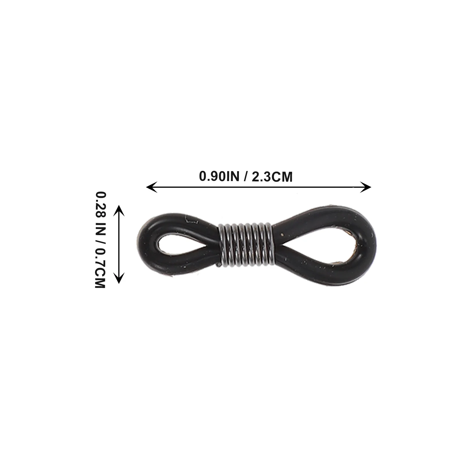 

20Pcs Eyeglass Chain Holders Anti-Slip Silicone Metal Fixators Durable Adjustable Glasses Rope Accessories Fixing Chain Holders