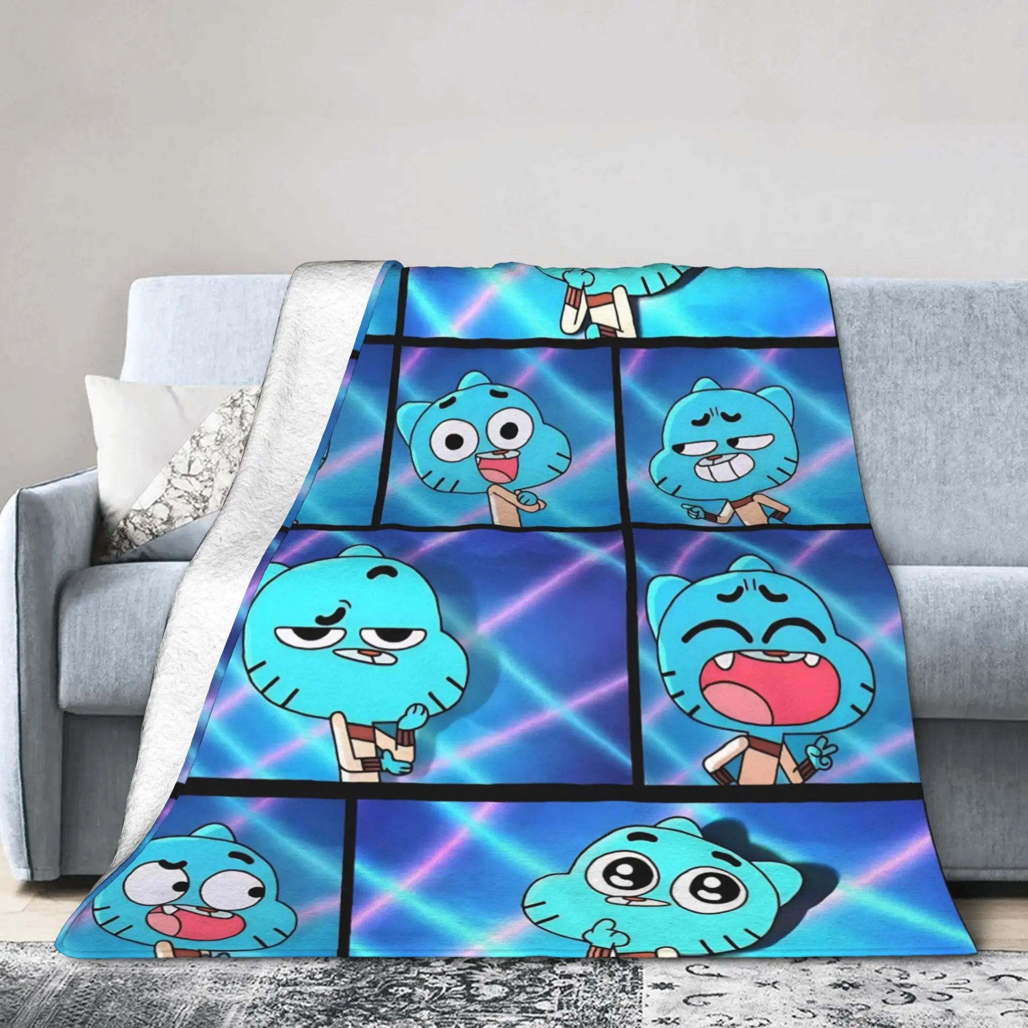 Gumballs Knitted Blankets Fleece Amazings Gumballs Warm Throw Blankets for Airplane Travel Bedspread