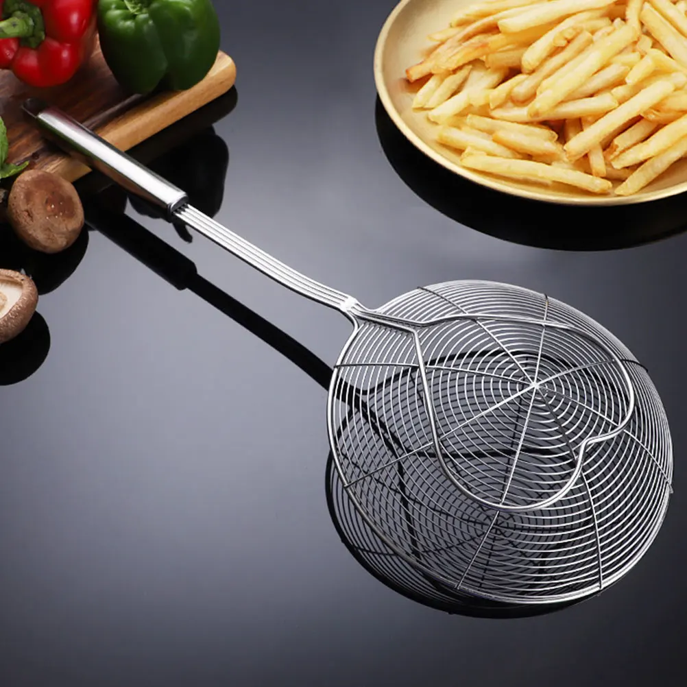 

Stainless Steel Strainer Scoop Mesh Spoon Kitchen Cooking Frying Boiling Liquid Oil Filter Hot Pot Food Serving Tool