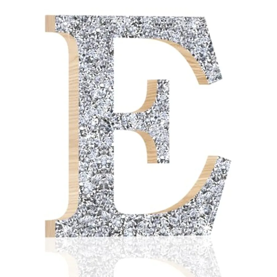 5.7 In aq a, Diamond Monogram Wooden Alphabet Signs, Living Room Bedroom Office Home Decor Wall Art, Initial Decorations Gifts