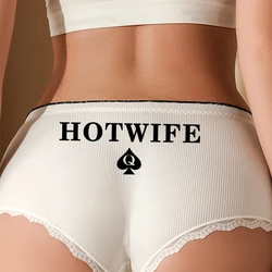 HOT WIFE Queen of Spades Sexy Hot Panties Bow Underwear for Women Lace Boyshorts Comfortable Lovely Panties Womens Shorts Pantie