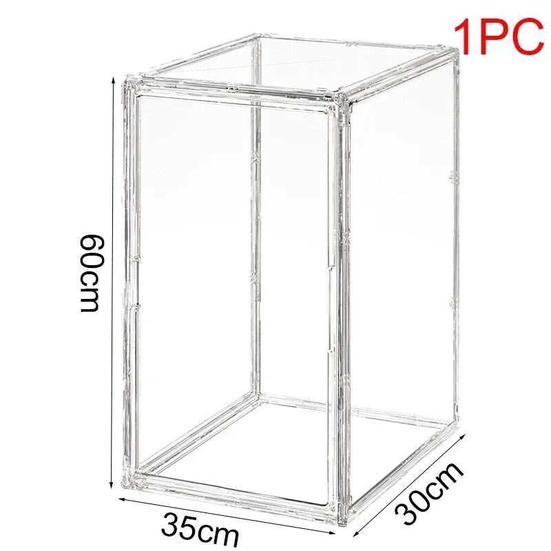 Transparent Storage Box Organizer Bookshelf Album CD Desktop Dustproof Display Cabinet Book Storage Box Magazine Organizer image 3