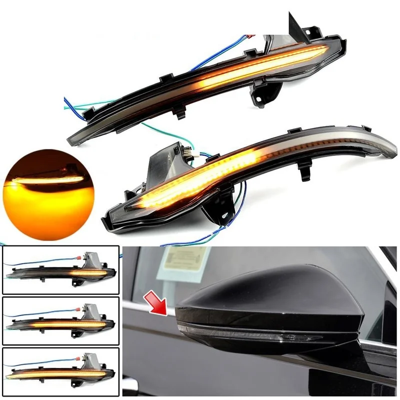 Super Sale 2pcs LED Dynamic Side Rearview Mirror Sequential Turn Signal Light for Audi A6 C8 4K A7 4K8 A8 D5 2018 2019 2020 Upgr