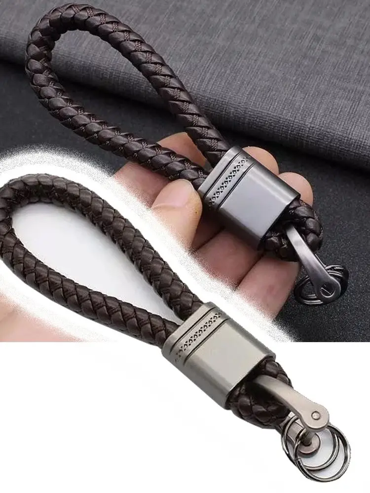 Car key ring Key lanyard Anti-loss Leather style Key ring Key lock