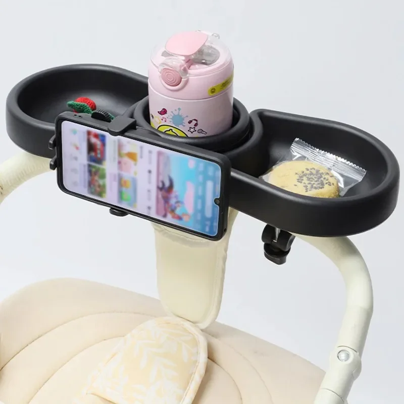 Baby Stroller Dining Plate 4 in 1 Stroller Cup Holder Bottle Holder Suitable for 99% Of All Stroller Accessories Mobile Holder
