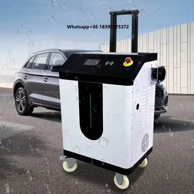 5M(Customization Acceptable) 80kW Mobile EV Charger Trolley Type 43 Inch Screen Fast Charging Portable  h003
