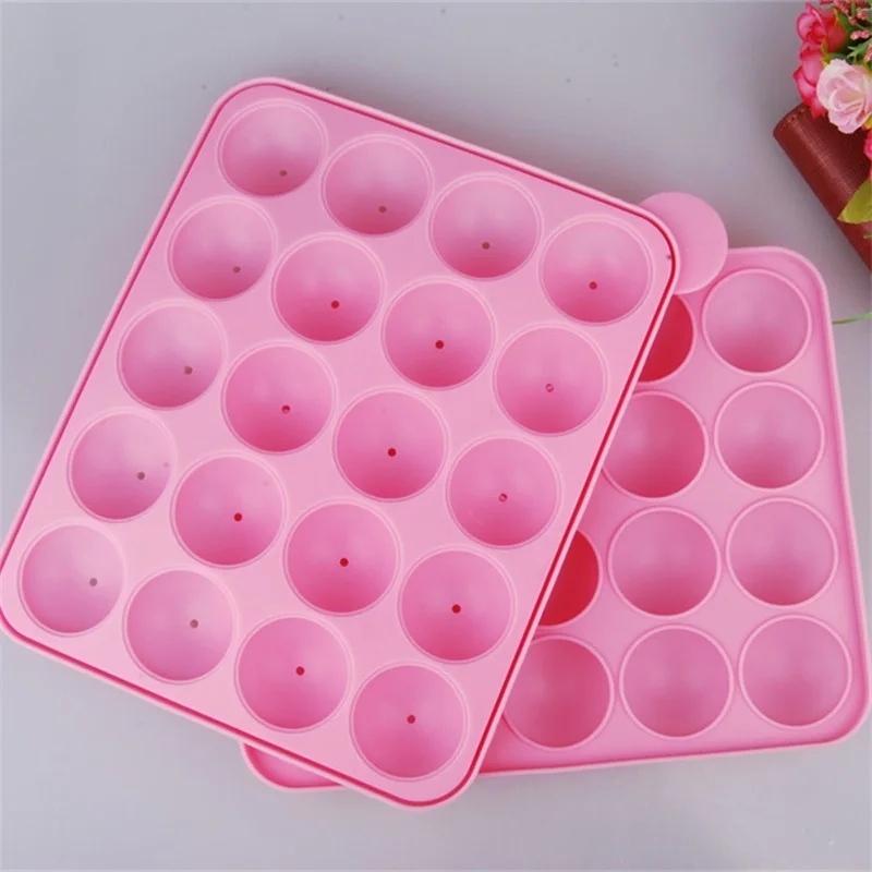 20-hole round lollipop silicone mold DIY baking spherical chocolate mold does not come with sticks