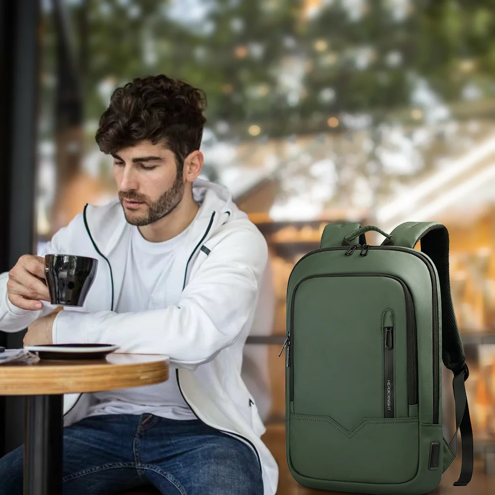 Heroic Knight Rugzak voor Mannen Zakelijke Slanke Rugzak Tablet Lichtgewicht Reisrugzak 14 \