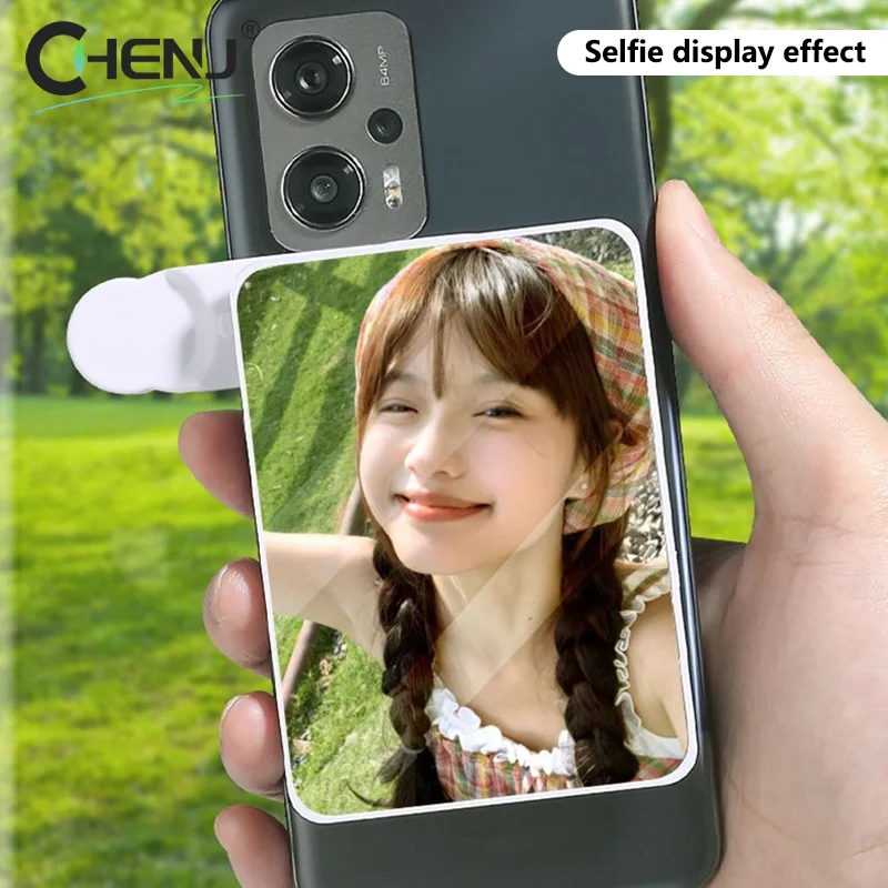 携帯電話用の調整可能なスカイミラー,リアセルフィーミラー,屋外旅行,撮影用品,2 in 1