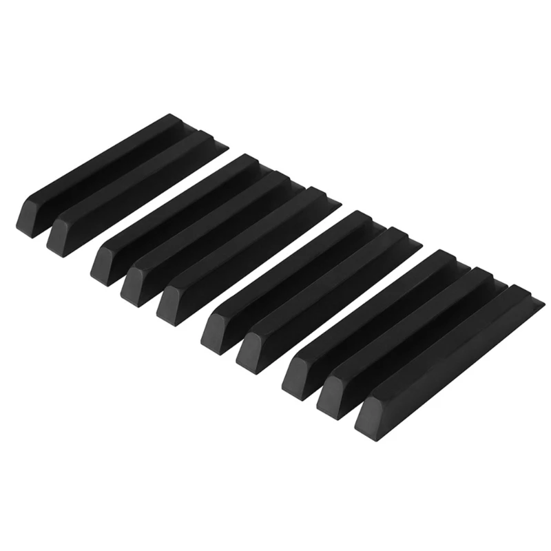 

10Pcs Piano Keyboard Key Top Plastic Piano Keytops Black Keyboards Repairing Keytops Piano Keys Easy to Install Dropship