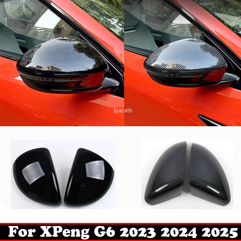 

Для XPeng G6 2023 2024 2025 ABS углеродное волокно, автомобильное боковое зеркало заднего вида, накладка на зеркало заднего вида, дождевик, аксессуары