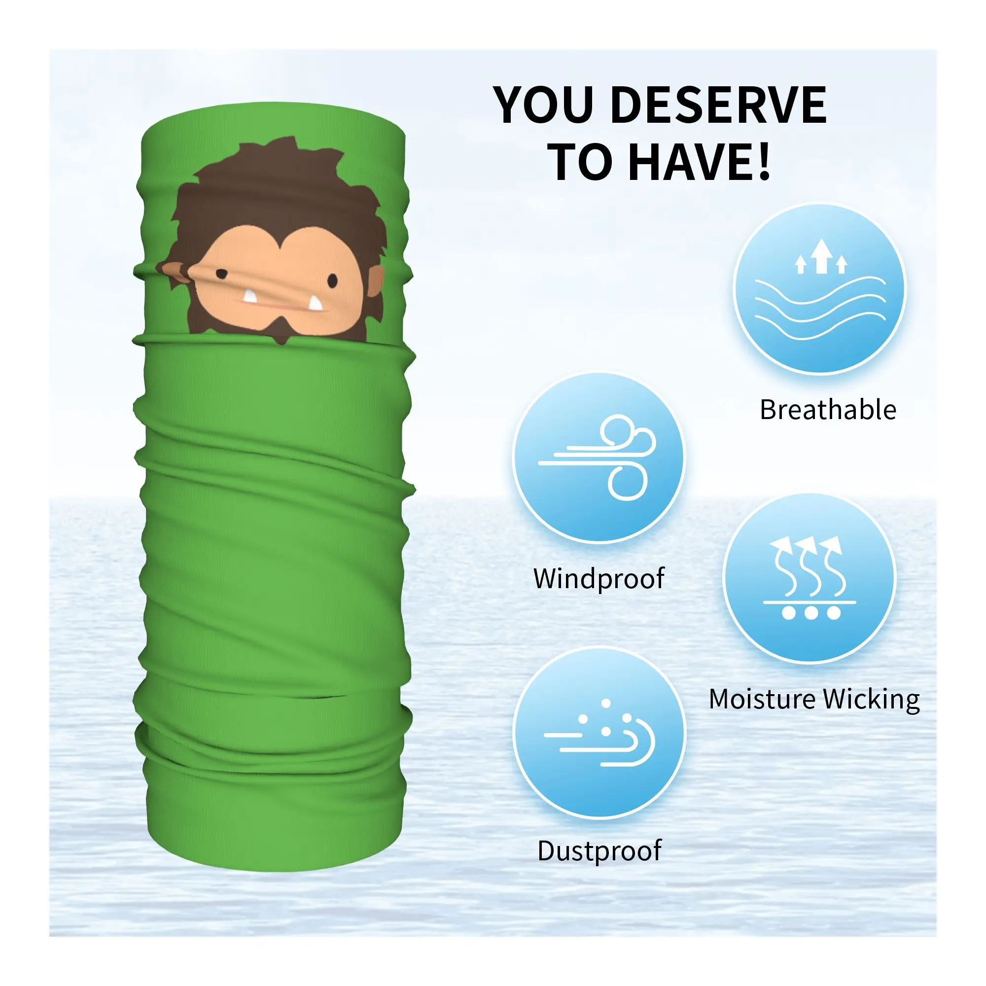 卑劣なサスカッチビッグヘッドバンダナネックカバープリントラップマスクスカーフ多機能帽子アウトドアスポーツ男性女性大人