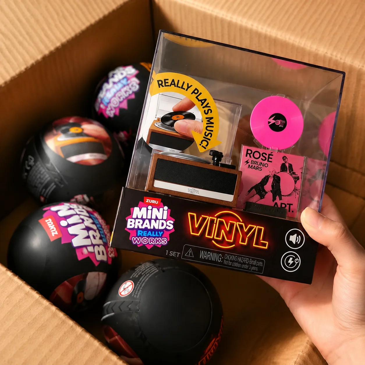 ！newRelease: Zuru Mini Brands Vinyl Surprise Ball with Mini Playable Discs – Collectable Gift Ideal for Music Lovers – Miniature view 2