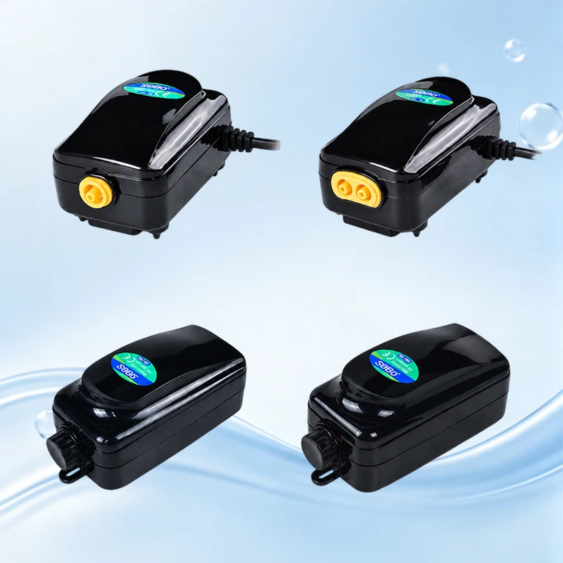 SOBO Leise Aquarium-Sauerstoffpumpe, Fischbecken-Luftpumpe mit Einstellbarer Luftmenge, Hochleistungs-Sauerstoffgenerator, Luftkompressor, Belüfter 220V – Detail 2
