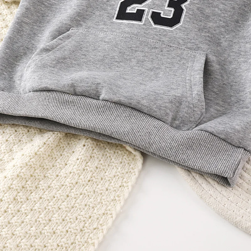Frühling Herbst Neue Jungen Kapuzenpullover 2-12 Jahre Kinder Mode Buchstabendruck Pullover Lässige Oberteile Teenager Kinderkleidung – Detail 8