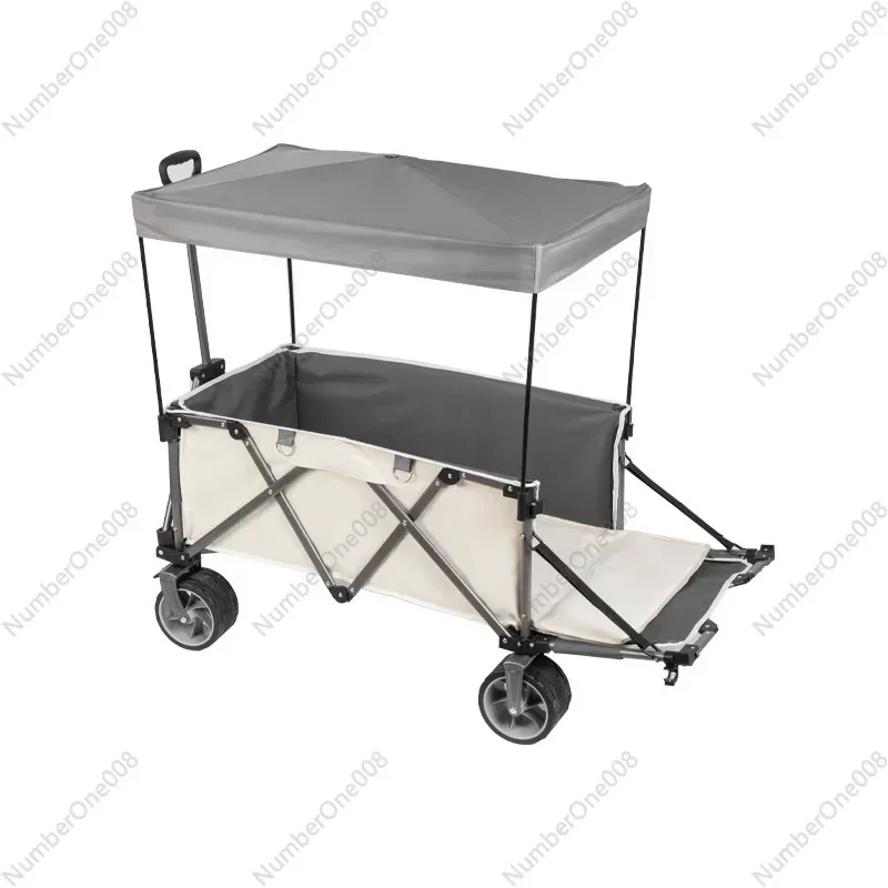 Spring Outing Outdoor Camping Folding Trolley Camping Quick Release Camp Shopping Trolley Tent Portable Tool Trolley