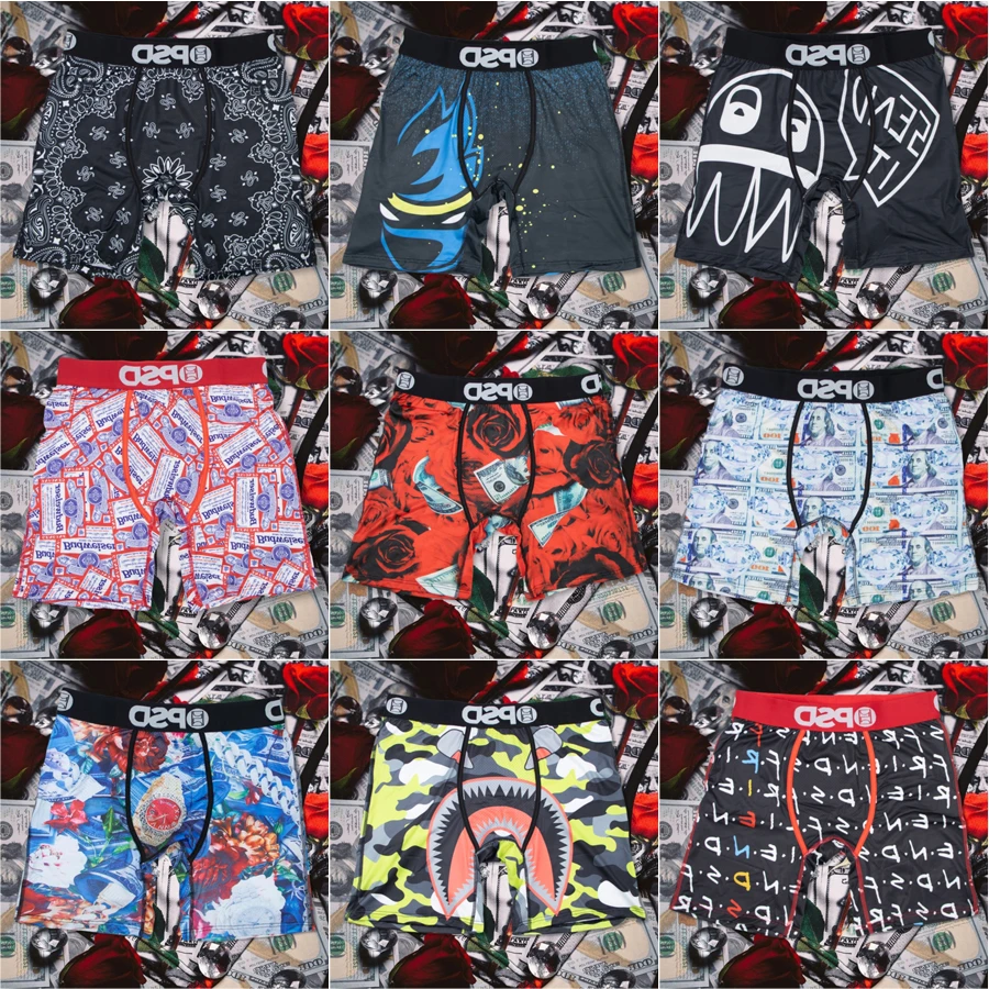 Sexy Men Boxer Underwear Breathable Mens Boxershorts Men\'s Panties Underpants Plus Size Fashion Printed Man Boxers Briefs Trunks