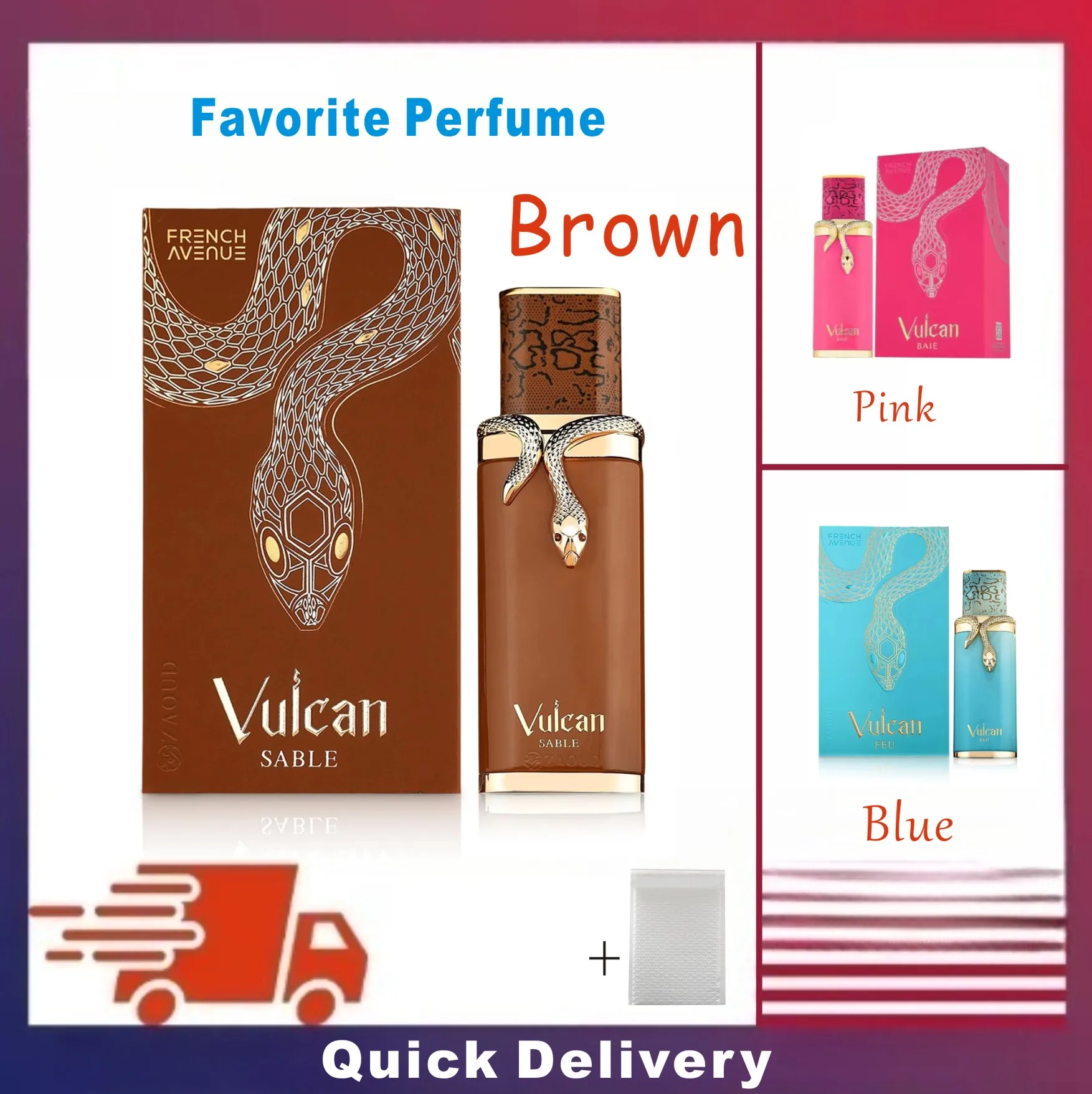 Fragrance World French Avenue Vulcan Collection (Vulcan Feu) vanilla perfum，men cologne long lasting fragrance，Christmas gifts,