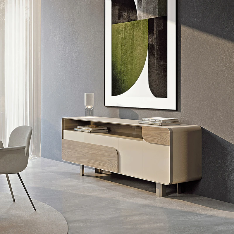 The product can be customized.Italian minimalist sideboard, modern luxury living room storage cabinet, creative TV audio-visual