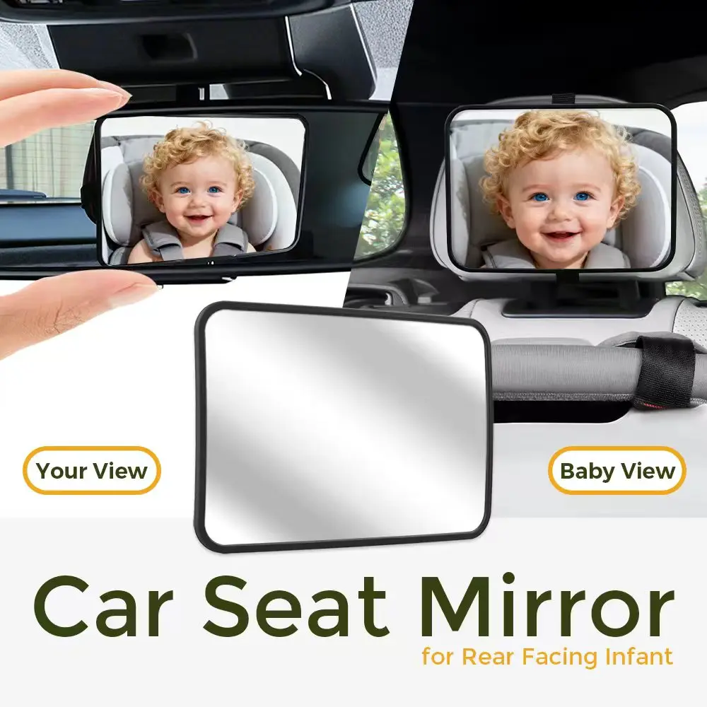 

1 шт. небьющееся детское автомобильное зеркало, автомобильное безопасное зеркало заднего вида, простая установка, универсальная посадка
