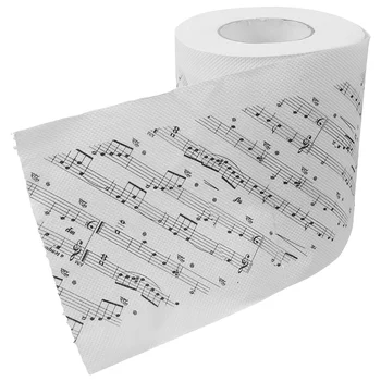 Toilet Paper Musical Note Notes Towel Roll Printed Bath Tissues Table Napkins Soft