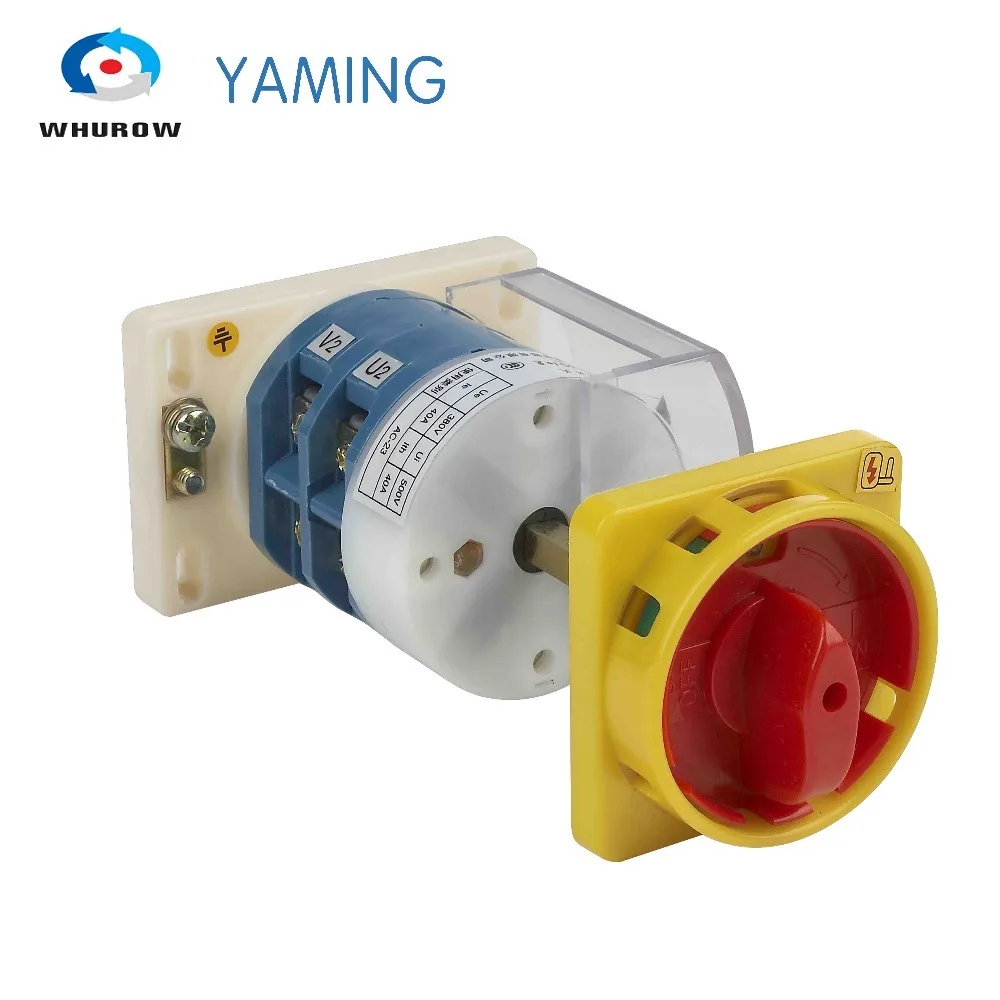 

HZ12-40/08 Rotary Switch With Lengthen Pole 40A 380V 2 Position 2 Poles Emergency Stop Padlock Power Cut Off Motor Switch